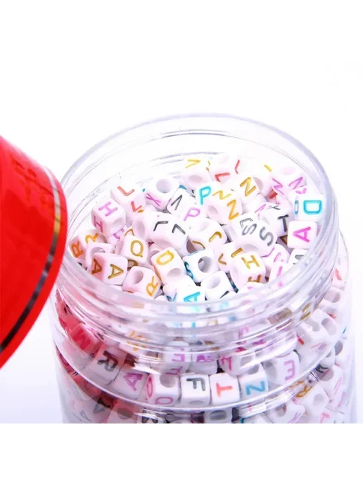 Нет бренда Радужные акриловые бусины с буквами для рукоделия 100pcs6, 100pcs1, фото 4