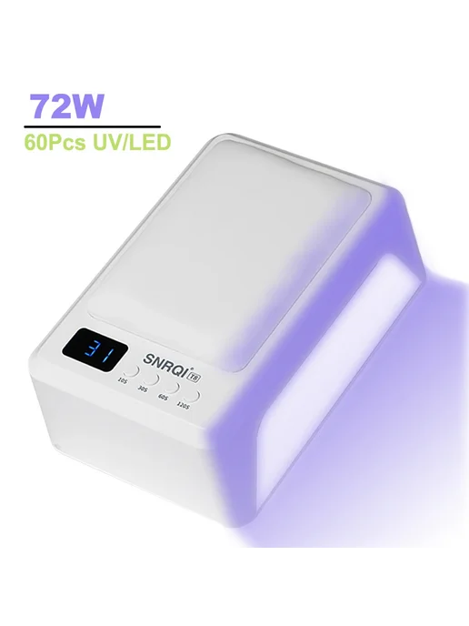 TIMISSFOX Лампа для ногтей SNRQI T8-EU, 60 LED, 72Вт, 72 Вт, фото 2