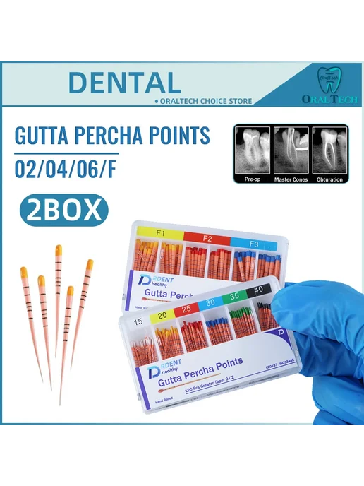 dentst Гуттаперчевые точки RDENT 04 Taper Size 25, 04Taper Size25, фото 2