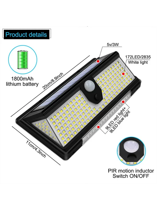 AMARYLLIS Солнечный светильник для сада 190 LED 4 режима IP65 2pcs, 1 шт, фото 3