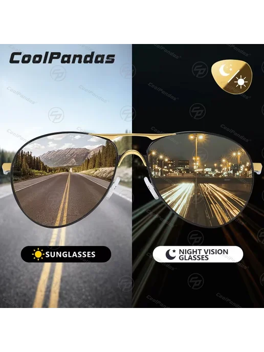 COOLPANDAS Фотохромные поляризационные солнцезащитные очки для мужчин B, вариант, фото 2