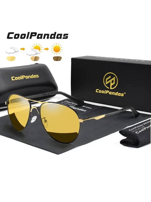 COOLPANDAS Фотохромные поляризационные солнцезащитные очки для мужчин B, вариант, фото 3