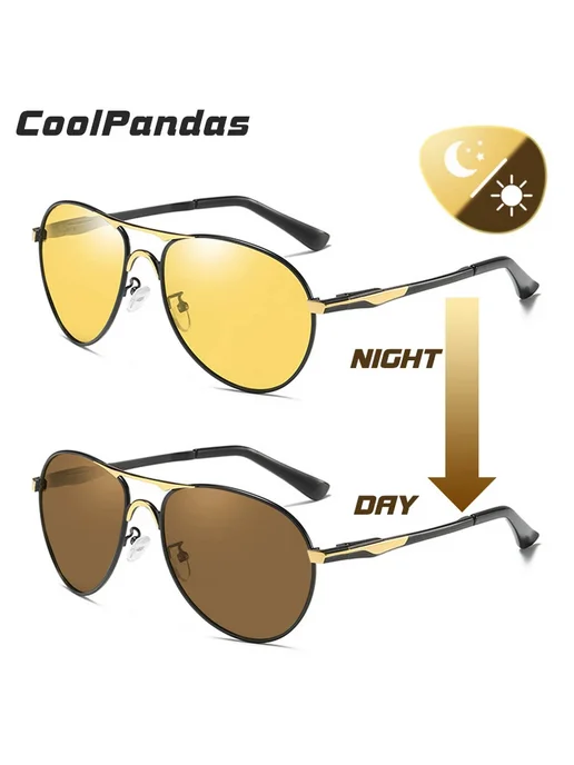 COOLPANDAS Фотохромные поляризационные солнцезащитные очки для мужчин B, вариант, фото 4