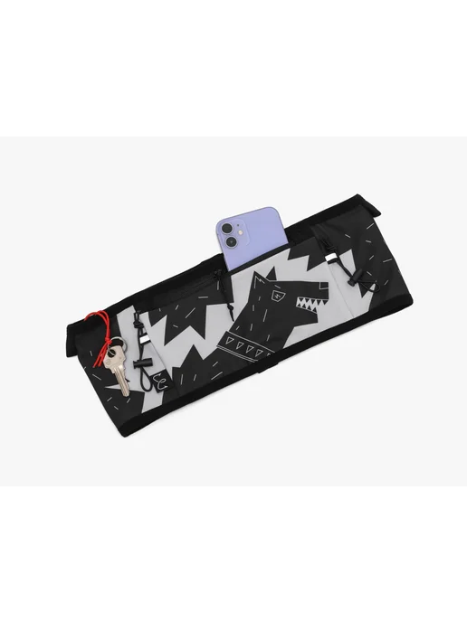 Enklepp Пояс для бега Tiksi Waist Belt 2.0 bad wolf, черный, фото 5