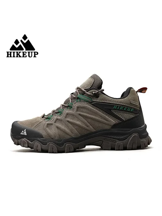 HIKEUP Мужские Кожаные Походные Ботинки Дышащие Спортивные, вариант, фото 2
