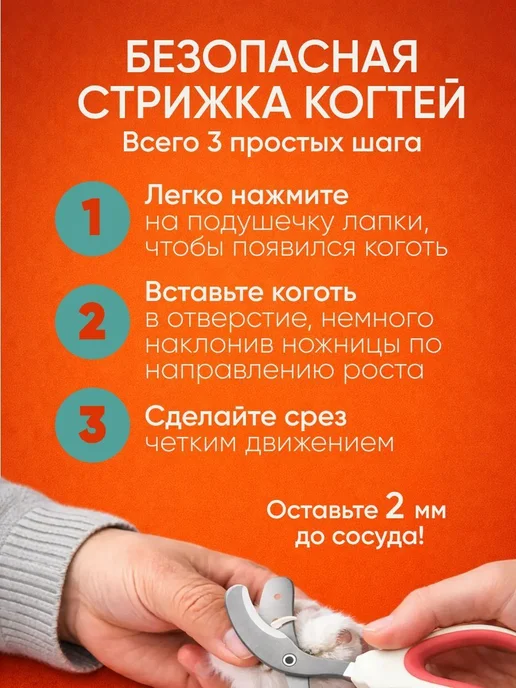 Когтерезка для кошек с ограничителем, ножницы для когтей, вариант, фото 5