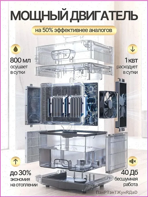 Осушитель воздуха для дома, серый, фото 2