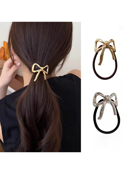 Нет бренда Резинки для волос с бантом и подвеской 2pcs set, 2 шт, фото 2