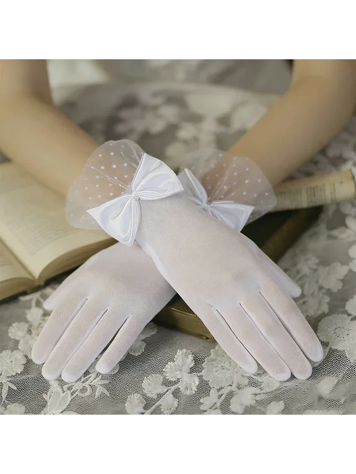 nanatongxue Кружевные перчатки для свадьбы, белый