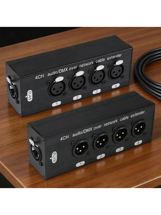 XLR сплиттер на RJ45 Ethercon, 4-канала x 1 пару, вариант