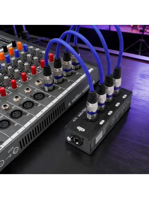 XLR сплиттер на RJ45 Ethercon, 4-канала x 1 пару, вариант, фото 2