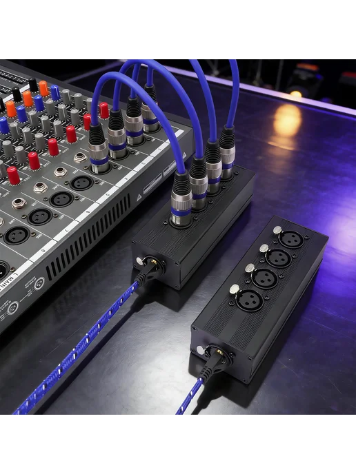 XLR сплиттер на RJ45 Ethercon, 4-канала x 1 пару, вариант, фото 3