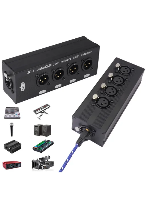 XLR сплиттер на RJ45 Ethercon, 4-канала x 1 пару, вариант, фото 6
