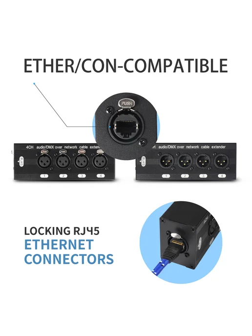 XLR сплиттер на RJ45 Ethercon, 4-канала x 1 пару, вариант, фото 9