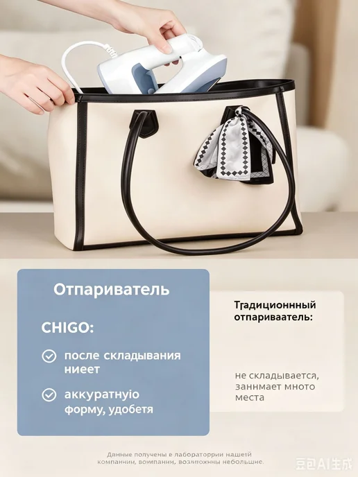 Отпариватель для одежды ручной с подачей пара 20 г мин, 1300, 20 г, фото 4