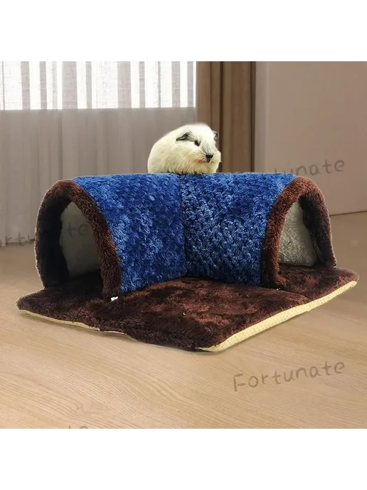 Домик для грызунов, Туннель 35X7X35см, синий Канал, 35x7x35 см