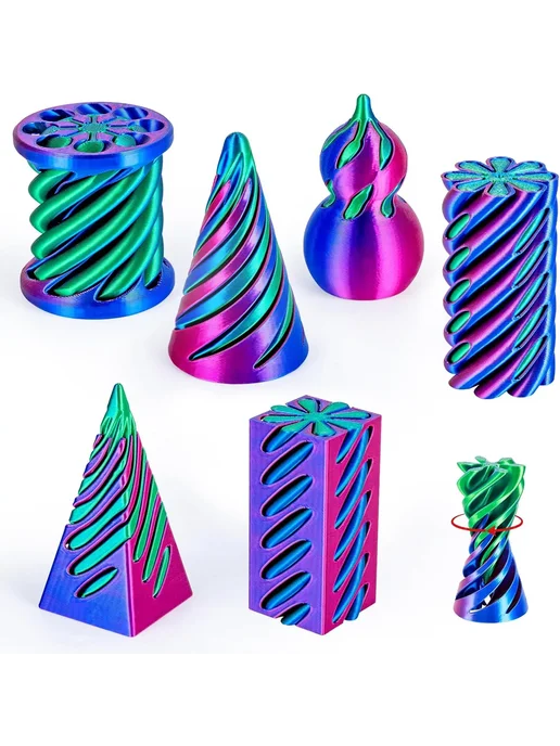 Нет бренда 3D-печать антистресс игрушки набор из 6 штук Rainbow White, белый, фото 2