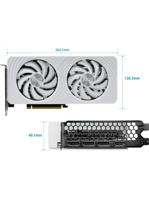 Palit Видеокарта PCI-E 5.0 PA-RTX5060 DUAL OC, белый, фото 6