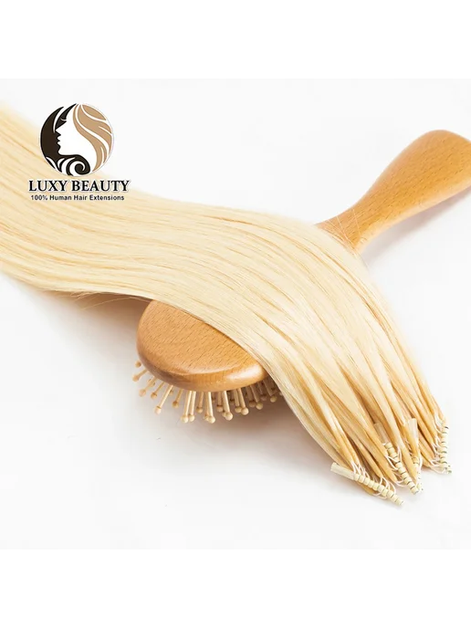 luxy beauty 16" светлые блонд пряди на микрокольцах, вариант