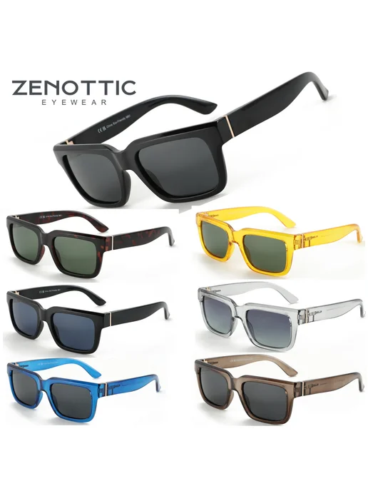 ZENOTTIC Женские солнцезащитные очки квадратные поляризован, черный, фото 3