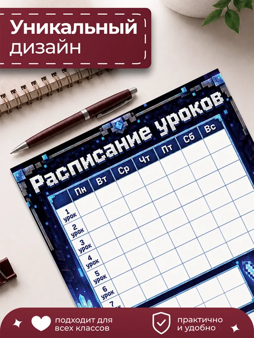 Item Studio Расписание уроков minecraft лололошка, вариант, фото 5