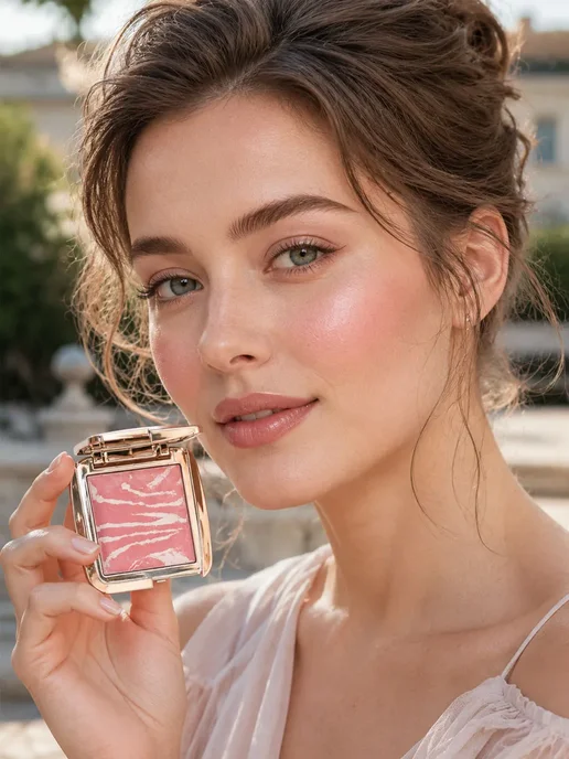 PrettyGirl Перламутровые румяна для лица мраморные 01, 4,5 г, 4,5 г, фото 5