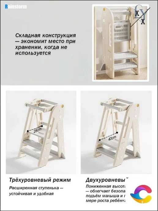 Стульчик для кормления трансформер, пластиковый, растущий, вариант, фото 7