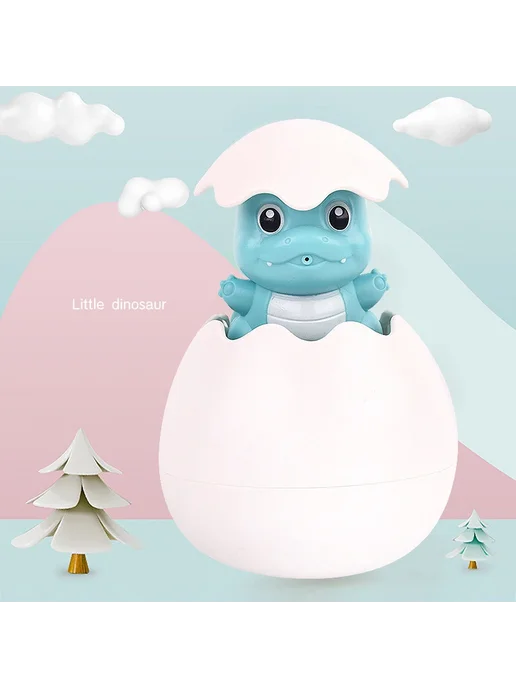 ASWJ Игрушка-колесо для ванны из пластика Blue dinosaur, синий