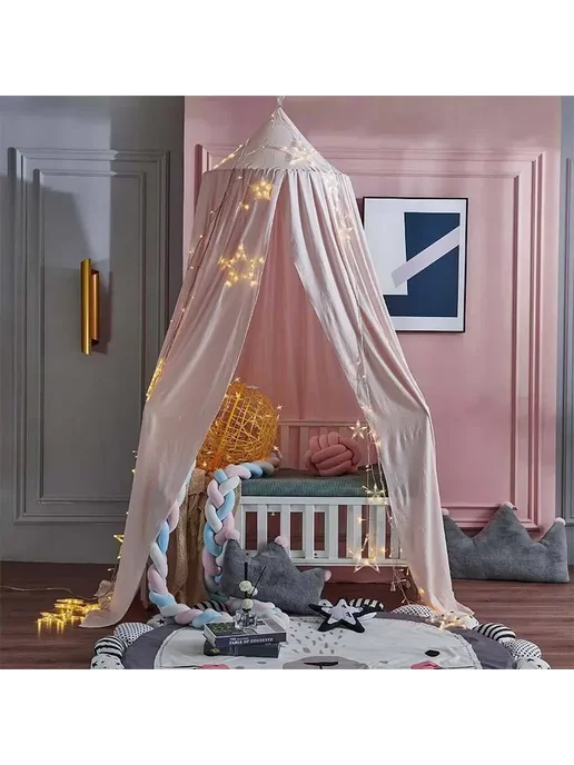 Балдахин шатёр Sleep and Play Светло-розовый, розовый, фото 2