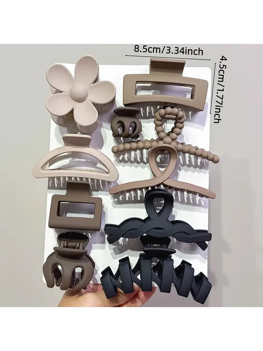 Нет бренда Заколки для волос со стразами для девочек 10pcs-large, 10Pcs-Large, фото 6