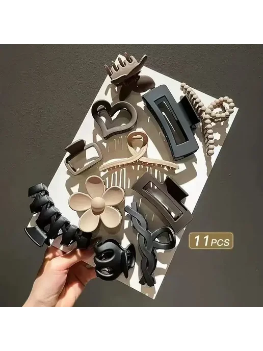 Нет бренда Заколки для волос со стразами для девочек 10pcs-large, 11pcs-large