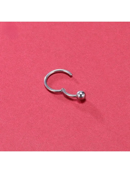 Нет бренда Кольцо-кликер из нержавеющей стали для пирсинга носа 16G 14G, 16 г, 14 г, фото 7