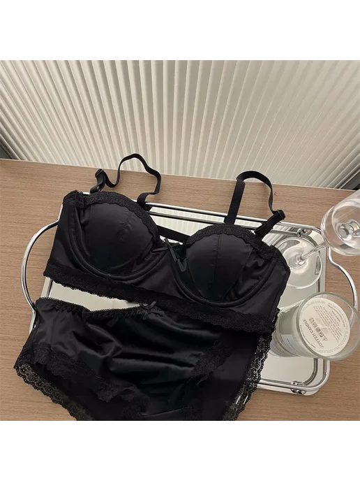 Женский комплект из кружева Minimizer, розовый, фото 5
