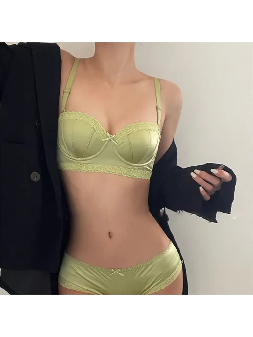 Женский комплект из кружева Minimizer, розовый, фото 7