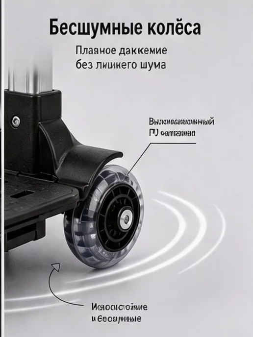 Складная тележка для рюкзака на колесах, вариант, фото 6