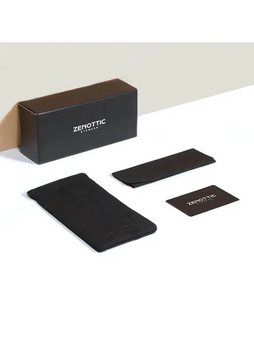 ZENOTTIC Солнцезащитные очки Ретро квадратные TR90 UV400 019, синий, фото 7