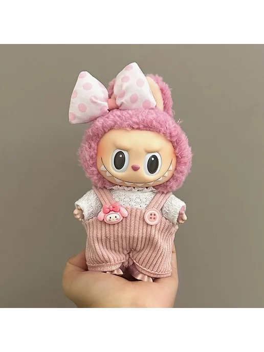 Нет бренда Кукольная одежда для Labubu 17 см полиэстер Розовый, Style2, розовый, фото 2
