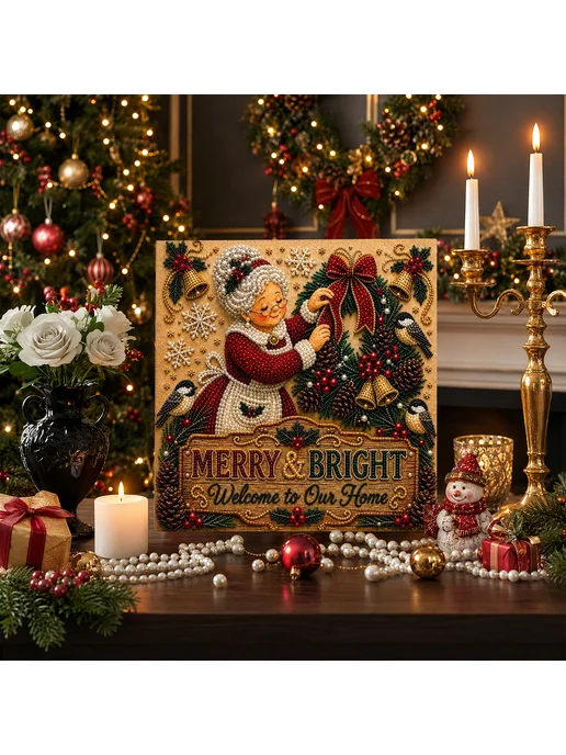 Xmas бабушка набор для росписи жемчуг 20x20 д взросл, 20x20, фото 2