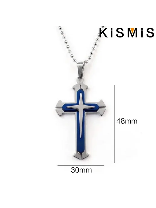 Нет бренда KISMIS ожерелье с крестом из нержавеющей стали Style 1 Gold, золотой, фото 7