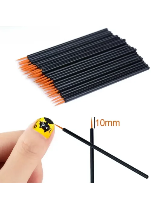Нет бренда Гелевые кисти для маникюра 50 шт. Eyeline brushes, 50 шт, фото 2