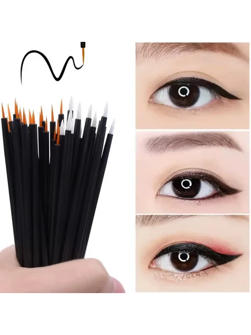 Нет бренда Гелевые кисти для маникюра 50 шт. Eyeline brushes, 50 шт, фото 4