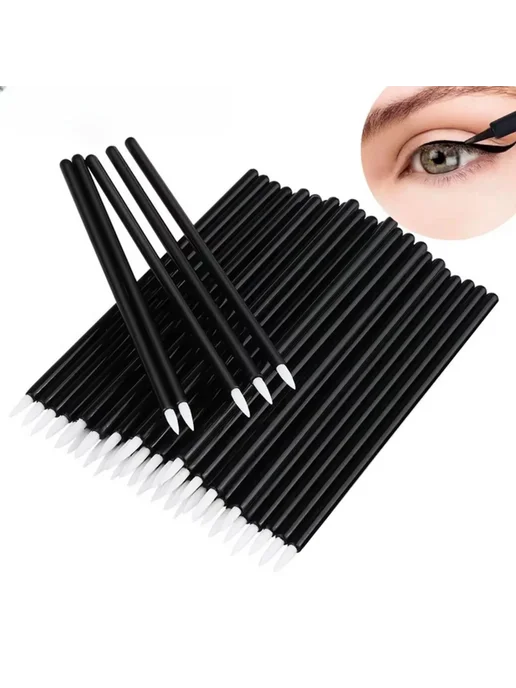 Нет бренда Гелевые кисти для маникюра 50 шт. Eyeline brushes, 50 шт, фото 5