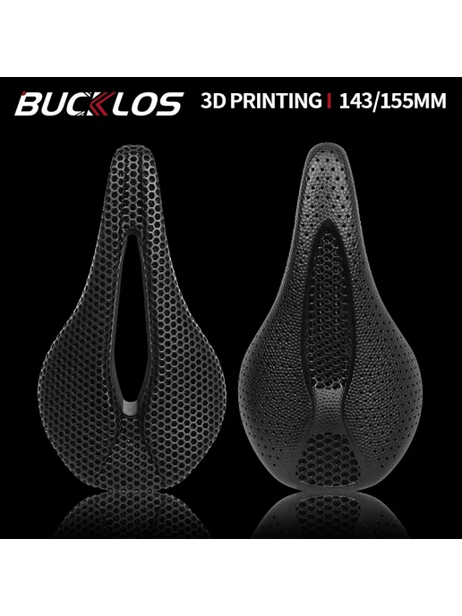 BUCKLOS 3D седло для шоссейных велосипедов черный 3D-1, черный, фото 2