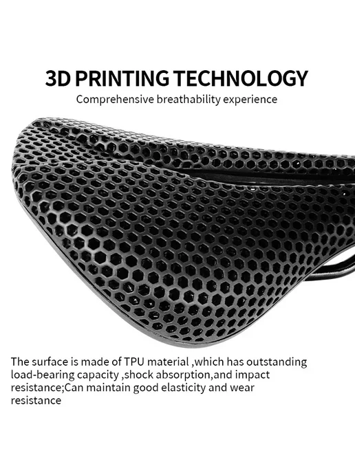 BUCKLOS 3D седло для шоссейных велосипедов черный 3D-1, черный, фото 5