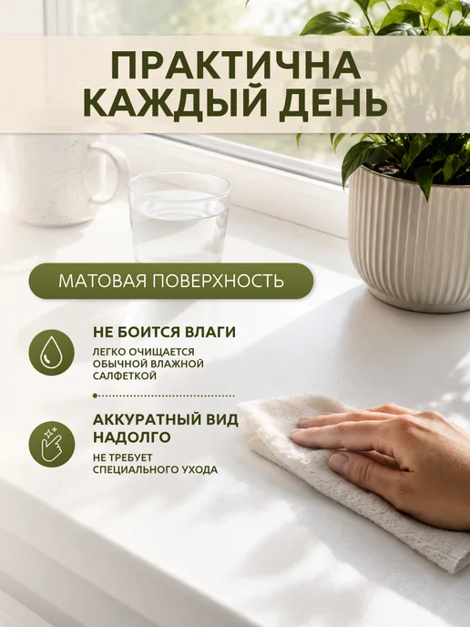 RoomSet Интерьерные наклейки на подоконник и окно, белый, фото 5