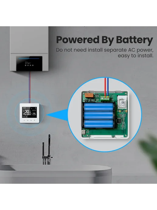 Нет бренда AVATTO WiFi ZigBee Умный Термостат для котла ZigBee Version, вариант, фото 3