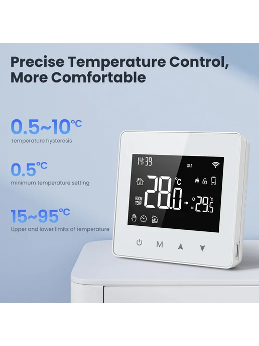Нет бренда AVATTO WiFi ZigBee Умный Термостат для котла ZigBee Version, вариант, фото 4