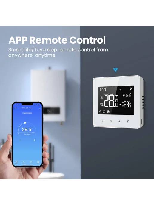 Нет бренда AVATTO WiFi ZigBee Умный Термостат для котла ZigBee Version, вариант, фото 5