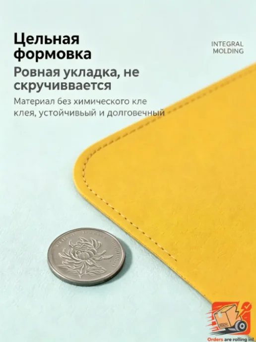 Многофункциональный кожаный коврик для стола 70*35CM, черный, фото 3