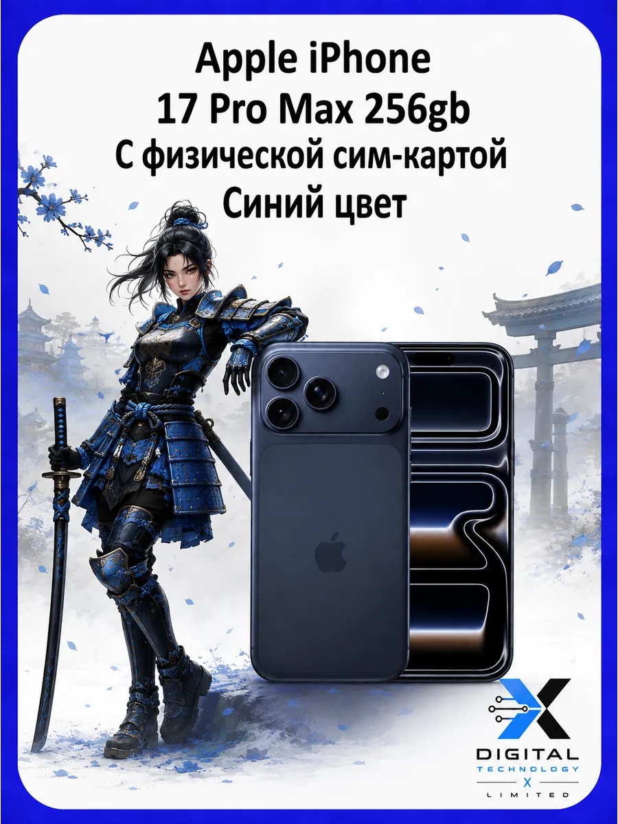 Apple iPhone 17 Pro Max 256 ГБ Deep Blue, nano SIM + eSIM